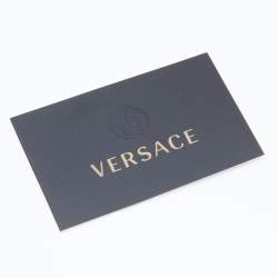 Pre Owned Versace Blue Leather Medusa Buckle Flap Crossbody Bag