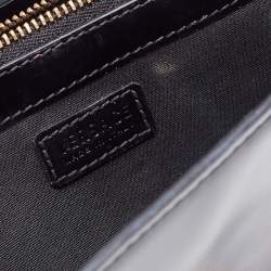 Pre Owned Versace Black Leather Medusa Chain Clutch