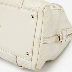 Pre Owned Versace Metallic Pearl Leather Snap Out Of It Satchel