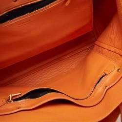 مملوكة مسبقًا Versace Orange Leather Medusa Medallion Tote