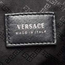 Pre Owned Versace Multicolor Printed Nylon and Leather Medusa Pallazo Backpack 