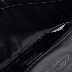 Pre Owned Versace Black Quilted Leather Medusa Chain Clutch