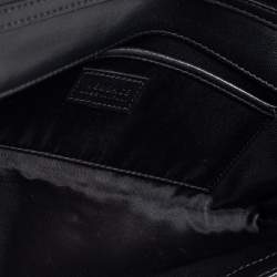 Pre Owned Versace Black Quilted Leather Medusa Chain Clutch