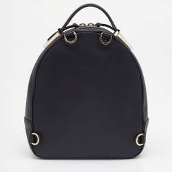 Versace Black Leather Mini Medusa Palazzo Backpack