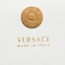 Pre Owned Versace Multicolor Jungle Print Leather Mini Virtus Wallet On Chain