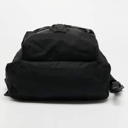 Pre Owned Versace Black Nylon and Leather Medusa Backpack