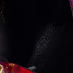 Versace Multicolor Check Fabric Medusa Chain Belt Bag