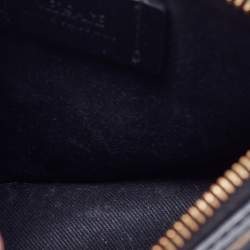 Pre Owned Versace Black Coated Canvas and Leather La Greca Clutch