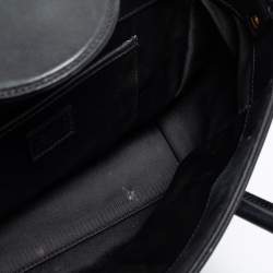 Pre Owned Versace Black Leather Medusa Medallion Tote