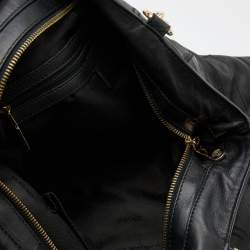 Pre Owned Versace Black Leather Tote