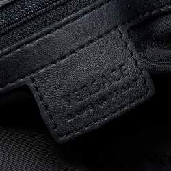 Pre Owned Versace Black Leather Tote