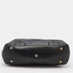 Pre Owned Versace Black Leather Tote