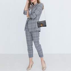 مملوكة مسبقًا Versace Black Leather Medusa Palazzo Shoulder Bag