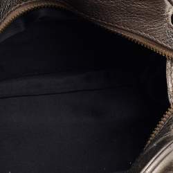 Versace Metallic Patent Leather Chain Link Satchel