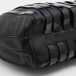 Versace Black Patent and Leather Hobo