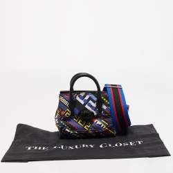 Pre Owned Versace Multicolor Leather Mini Medusa Empire Tote