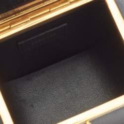 Pre Owned Versace Black Leather Tribute Vanity Case Bag