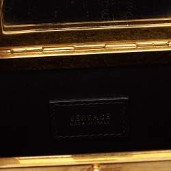 Pre Owned Versace Black Leather Tribute Vanity Case Bag