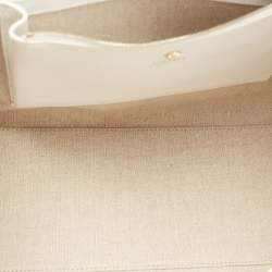 Pre Owned Versace White Leather Medusa Palazzo Empire Tote 