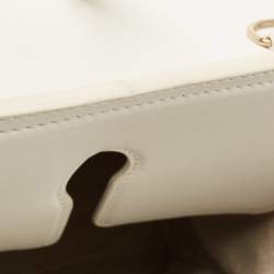 Pre Owned Versace White Leather Medusa Palazzo Empire Tote 