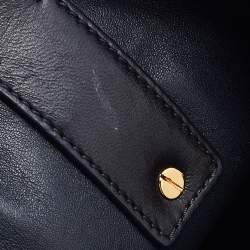 Pre Owned Versace Black Leather Donna Palazzo Tote