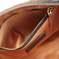 Versace Brown/Black Medusa Print Fabric and Leather Studded Satchel