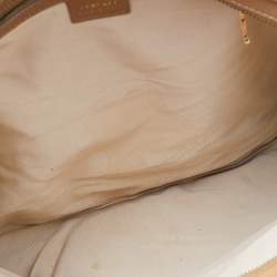 Pre Owned Versace Beige Patent and Leather Vanitas Tote