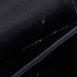Pre Owned Versace Black Patent Leather Medusa Medallion Tote