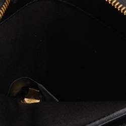 Versace Black/Yellow Baroque Print Coated Canvas Zip Around Wallet