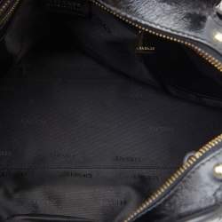 Pre Owned Versace Black Patent Leather Satchel  