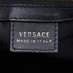 Pre Owned Versace Black Patent Leather Satchel  