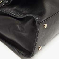 Versace Black Leather Donna Palazzo Shoulder Bag