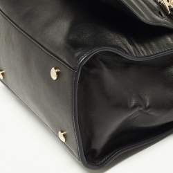 Versace Black Leather Donna Palazzo Shoulder Bag