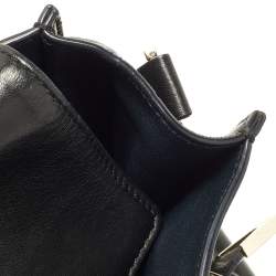 Versace Black Leather Donna Palazzo Shoulder Bag