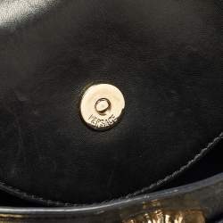 Versace Black Leather Donna Palazzo Shoulder Bag