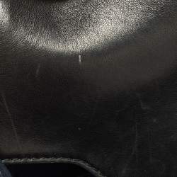 Versace Black Leather Donna Palazzo Shoulder Bag