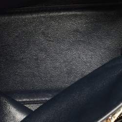 Versace Black Leather Donna Palazzo Shoulder Bag