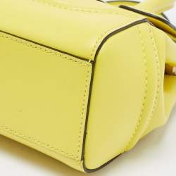 Pre Owned Versace Yellow Leather Mini Medusa Empire Tote