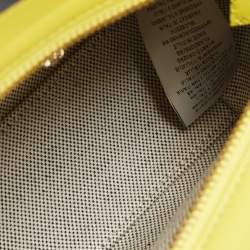 Pre Owned Versace Yellow Leather Mini Medusa Empire Tote