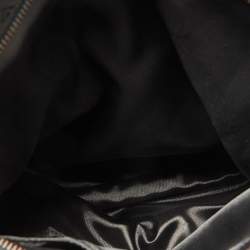 Pre Owned Versace Black Signature Fabric and Patent Leather Shopper Chain Tote