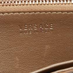 Versace Gold Patent Leather Medusa Wallet On Chain