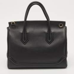 Pre Owned Versace Black Leather Empire Palazzo Tote