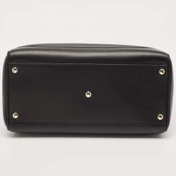 Pre Owned Versace Black Leather Empire Palazzo Tote