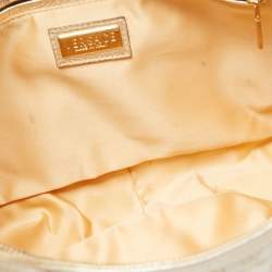 Versace Gold Signature Fabric and Leather Medusa Satchel