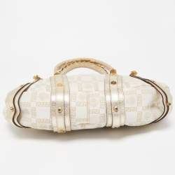 Versace Gold Signature Fabric and Leather Medusa Satchel