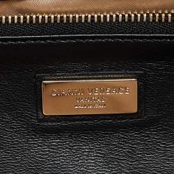 Pre Owned Versace Black Leather Tassel Medusa Shoulder Bag