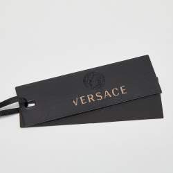Pre Owned Versace Black Leather Tassel Medusa Shoulder Bag