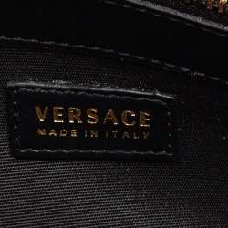 Versace Multicolor Print Leather Zip Around Wallet 
