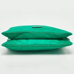 Versace Green Nylon and Leather Medusa Crossbody Bag