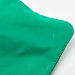 Versace Green Nylon and Leather Medusa Crossbody Bag
